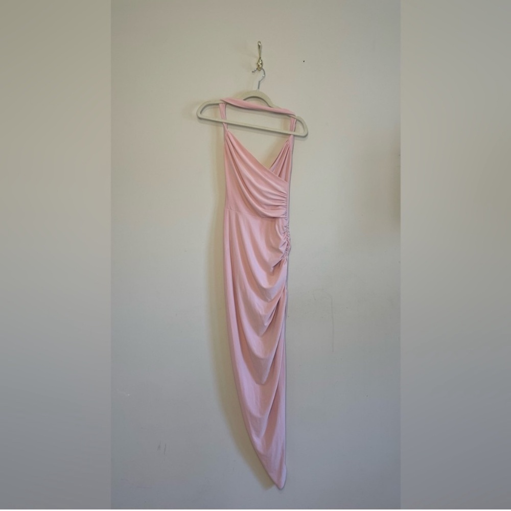 Norma Kamali Cayla Side Drape Gown Pink - Picture 5 of 8